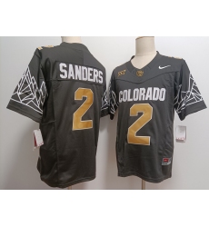 Men's Colorado Buffaloes #2 Shedeur Sanders Black Gold With XII FUSE Vapor Stitched Jersey