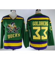 Men's Anaheim Mighty Ducks #33 Greg Goldberg CCM Green Movie Jersey