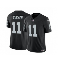 Men's Las Vegas Raiders #11 Tre Tucker Black 2023 F.U.S.E Vapor Untouchable Football Stitched Jersey