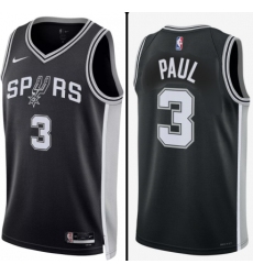 Men' San Antonio Spurs #3 Chris Paul Black Association Edition Stitched Jersey