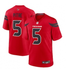 Men's Houston Texans #5 Jalen Pitre Nike Red Alternate Game Jersey