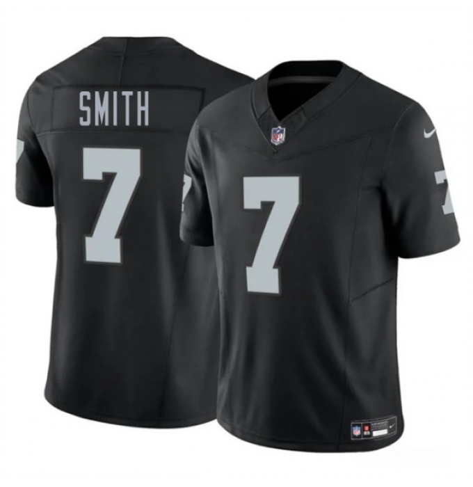 Men's Las Vegas Raiders #7 Geno Smith Black 2025 F.U.S.E. Vapor Football Stitched Jersey