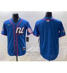 Men's National League San Diego Padres Blank Blue 2025 All-Star Edition Limited Stitched Baseball Jersey