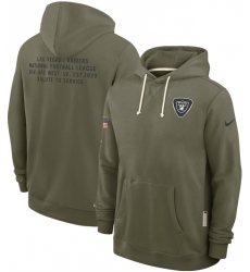Men's Las Vegas Raiders Olive 2025 Salute to Service Pullover Hoodie
