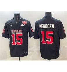 Men's Indiana Hoosiers #15 Fernando Mendoza Black F.U.S.E. 2025 National Champions Patch Stitched Football Jersey