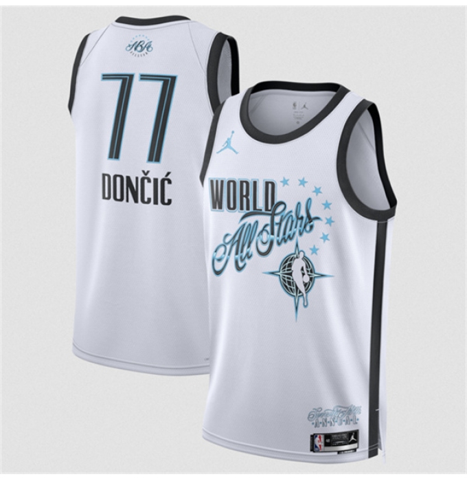 Men's 2026 All-Star #77 Luka Doncic White Stitched Basketball Jersey