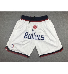 Men' Wizards White NBA Shorts