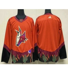 Men's Arizona Coyotes Blank Orange 2022 Reverse Retro Stitched Jersey