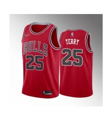 Mens Chicago Bulls #25 Dalen Terry Red Stitched Basketball Jersey