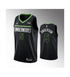 Men's Minnesota Timberwolves #5 Kyle Anderson Black Statement Edition Stitched Jersey