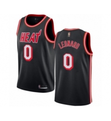 Youth Miami Heat #0 Meyers Leonard Authentic Black Fashion Hardwood Classics Basketball Jersey