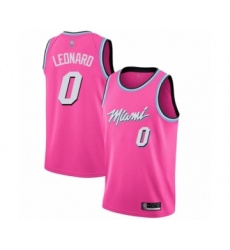 Youth Miami Heat #0 Meyers Leonard Pink Swingman Jersey - Earned Edition