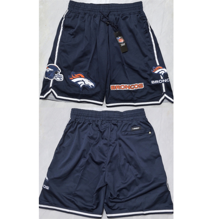 Men's Denver Broncos Navy Shorts(Run Small)