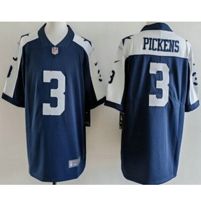 Men's Dallas Cowboys #3 George Pickens Limited Navy Alternate Vapor Jersey