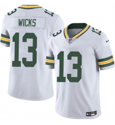 Men's Green Bay Packers #13 Dontayvion Wicks White 2025 Vapor Untouchable Limited Football Stitched Jersey