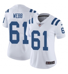 Women's Nike Indianapolis Colts #61 JMarcus Webb White Vapor Untouchable Limited Player NFL Jersey