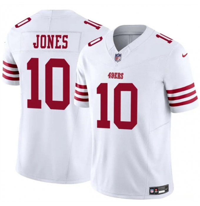 Men's San Francisco 49ers #10 Mac Jones White 2025 F.U.S.E. Vapor Untouchable Limited Football Stitched Jersey