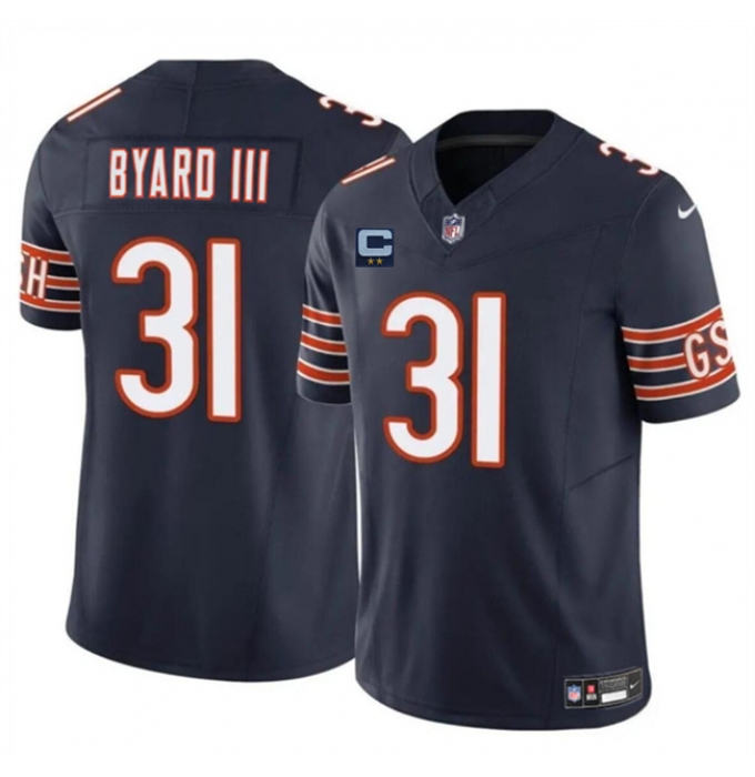 Men's Chicago Bears #31 Kevin Byard III Navy 2025 F.U.S.E. With 2-Star C Vapor Untouchable Limited Stitched Football Jersey