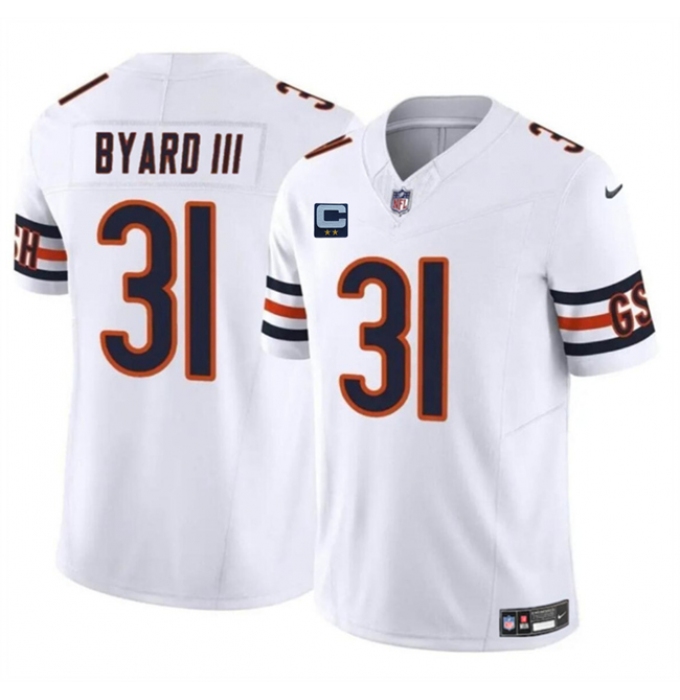 Men's Chicago Bears #31 Kevin Byard III White 2025 F.U.S.E. With 2-Star C Vapor Untouchable Limited Stitched Football Jersey