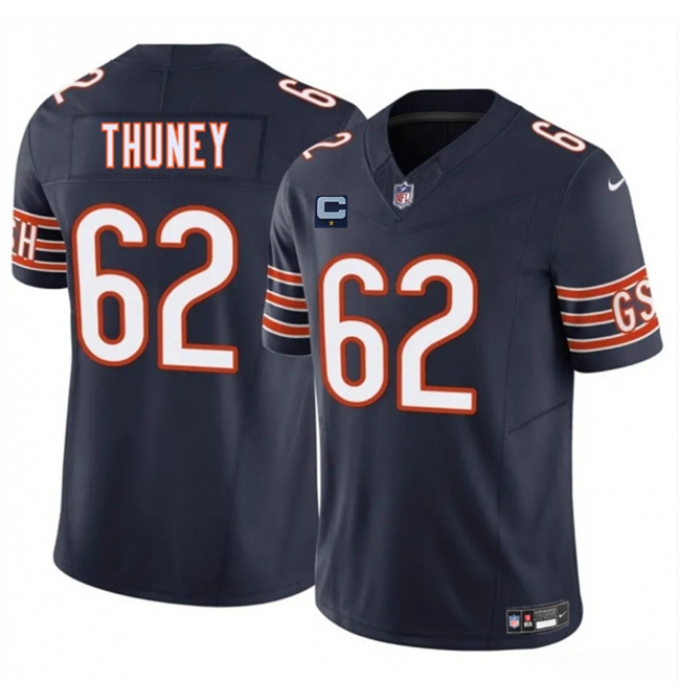 Men's Chicago Bears #62 Joe Thuney Navy 2025 F.U.S.E. With 1-Star C Vapor Untouchable Limited Stitched Football Jersey