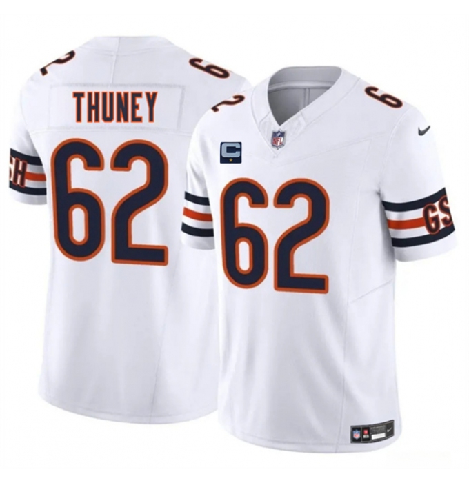 Men's Chicago Bears #62 Joe Thuney White 2025 F.U.S.E. With 1-Star C Vapor Untouchable Limited Stitched Football Jersey