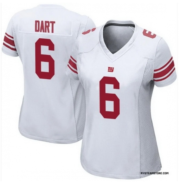 Women New York Giants #6 Jaxson Dart White 2025 Draft F U S E Vapor Untouchable Limited Stitched Jersey