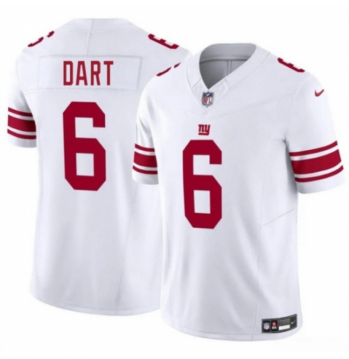 Youth New York Giants #6 Jaxson Dart White 2025 Draft F U S E Vapor Untouchable Limited Stitched Jersey