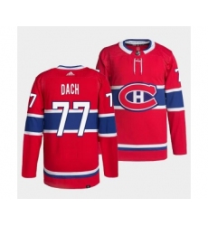 Men's Montreal Canadiens #77 Kirby Dach Red Stitched Jersey