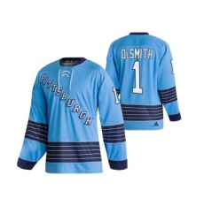 Men's Pittsburgh Penguins #1 Casey DeSmith 2022 Blue Classics Stitched Jersey