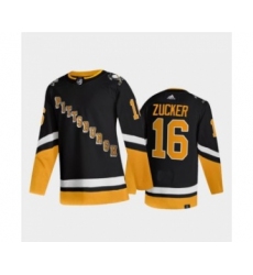 Men's Pittsburgh Penguins #16 Jason Zucker Black 2021-2022 Stitched Jersey