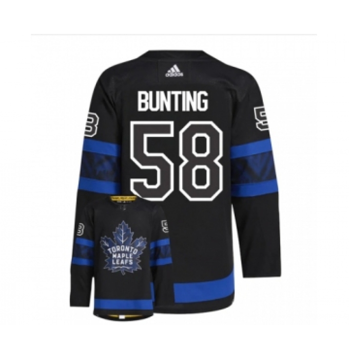 Men's Toronto Maple Leafs #58 Michael Bunting Black X Drew House Inside Out Stitched Jersey