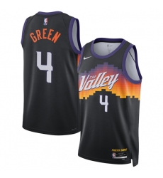 Men's Phoenix Suns #4 Jalen Green Black 2025-26 City Edition Stitched Basketball Jersey