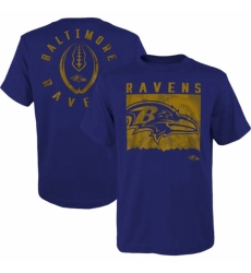 Men's Baltimore Ravens Purple Preschool Liquid Camo Logo T Shirt