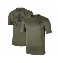 Football Men's New Orleans Saints Olive 2019 Salute to Service Sideline Seal Legend Performance T-Shirt