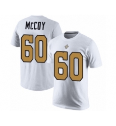 Football New Orleans Saints #60 Erik McCoy White Rush Pride Name & Number T-Shirt