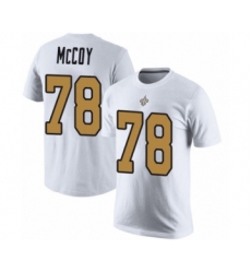 Football New Orleans Saints #78 Erik McCoy White Rush Pride Name & Number T-Shirt