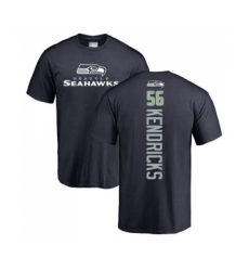 Football Seattle Seahawks #56 Mychal Kendricks Navy Blue Backer T-Shirt
