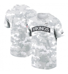 Men's Minnesota Vikings 2024 Arctic Camo Salute To Service Performance T-Shirt