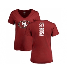 Football Women's San Francisco 49ers #97 Nick Bosa Red Backer T-Shirt