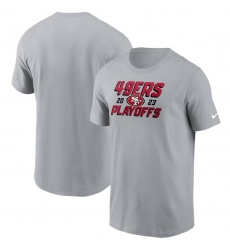 Men's San Francisco 49ers Gray 2023 Playoffs Iconic T-Shirt