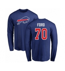 Football Buffalo Bills #70 Cody Ford Royal Blue Name & Number Logo Long Sleeve T-Shirt