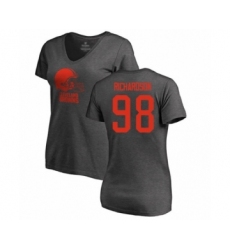 Football Women's Cleveland Browns #98 Sheldon Richardson Ash One Color T-Shirt