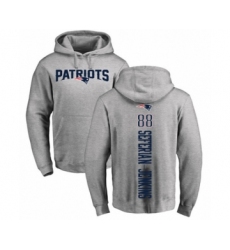 Football New England Patriots #88 Austin Seferian-Jenkins Ash Backer Pullover Hoodie