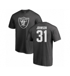 Football Oakland Raiders #31 Isaiah Johnson Ash One Color T-Shirt