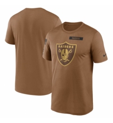 Men's Las Vegas Raiders 2023 Brown Salute To Service Legend Performance T Shirt