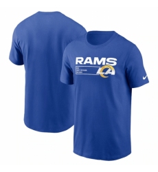 Men's Los Angeles Rams Blue Division Essential T Shirt