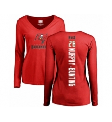 Football Women's Tampa Bay Buccaneers #26 Sean Murphy-Bunting Red Backer Long Sleeve T-Shirt