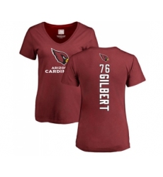 Football Women's Arizona Cardinals #76 Marcus Gilbert Maroon Backer T-Shirt