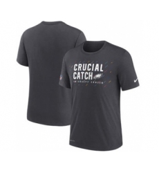 Men's Philadelphia Eagles Charcoal 2021 Crucial Catch Performance T-Shirt