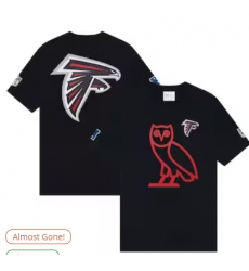 Men's Atlanta Falcons OVO x NFL Black OG Owl T-Shirt